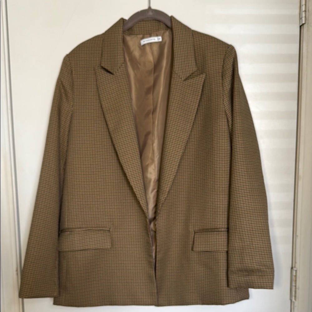 Oversized Houndstooth Blazer